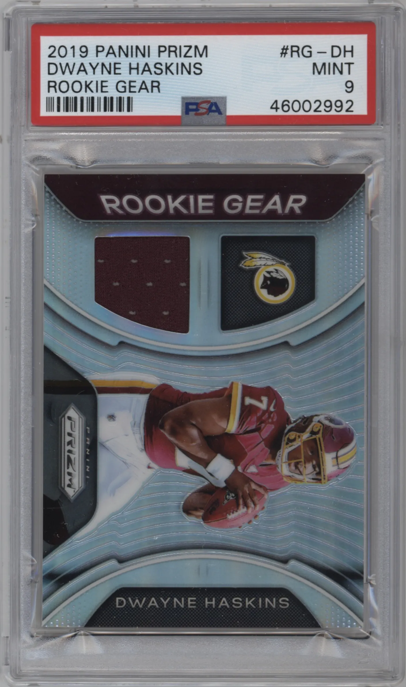 2019 Panini Prizm Rke.Gear Rlc. Dwayne Haskins #RG-DH PSA 9