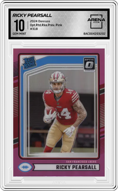 2024 Donruss Opt.Rtd.Rke.Prev. Ricky Pearsall Pink #318 ARENA CLUB 10