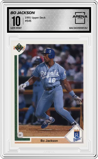1991 Upper Deck Bo Jackson #545 ARENA CLUB 10