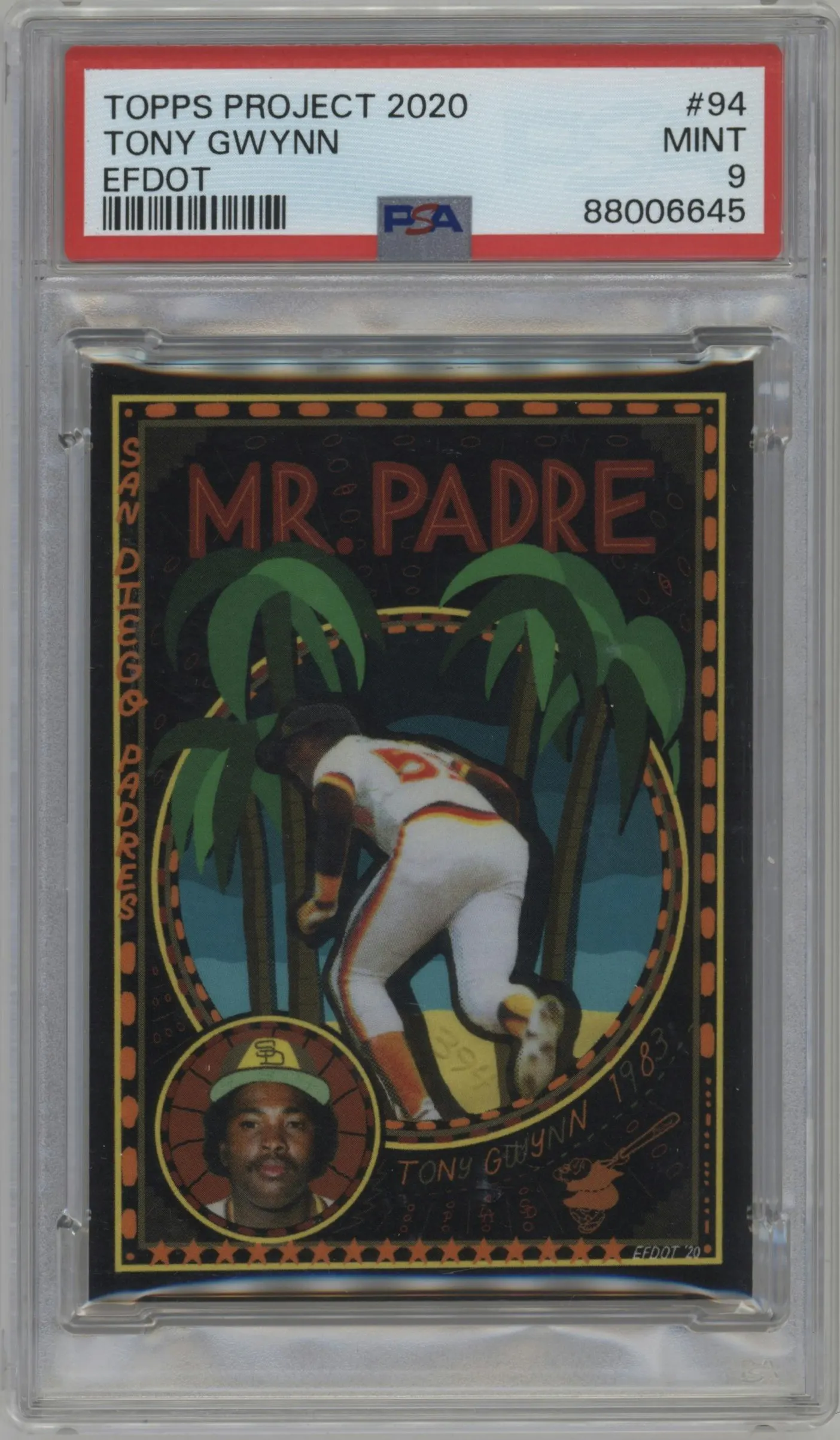 2020 Topps Project 2020 Tony Gwynn #94 PSA 9