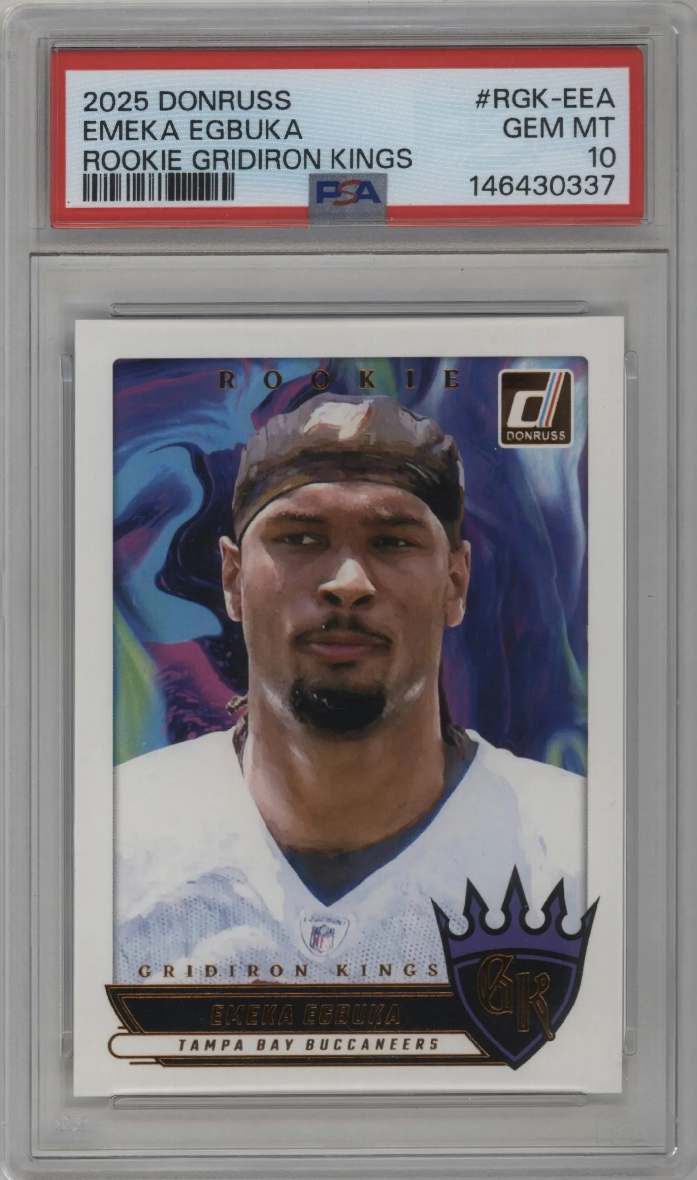 2025 Panini Donruss Rke.Gridiron Kings Emeka Egbuka PSA 10