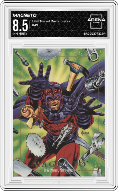 1992 SkyBox Marvel Masterpieces Magneto #49 ARENA CLUB 8.5