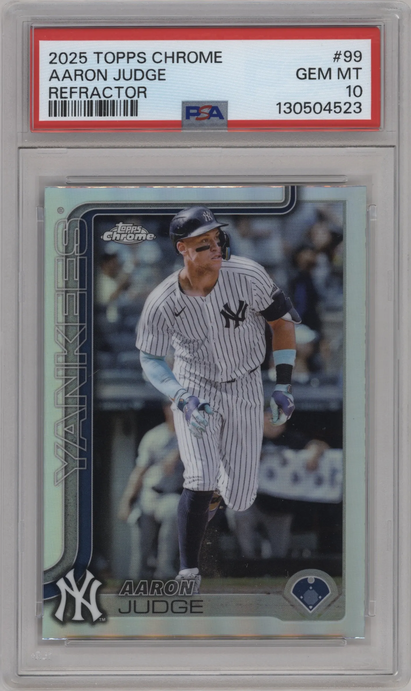 2025 Topps Chrome Aaron Judge Refractor #99 PSA 10