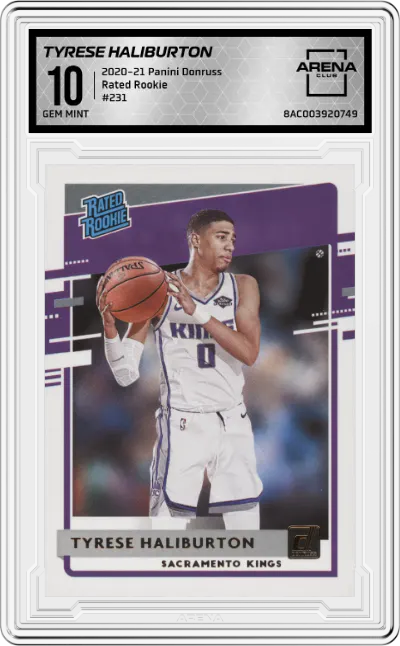 2020 Panini Donruss Rated Rookie Tyrese Haliburton #231 ARENA CLUB 10