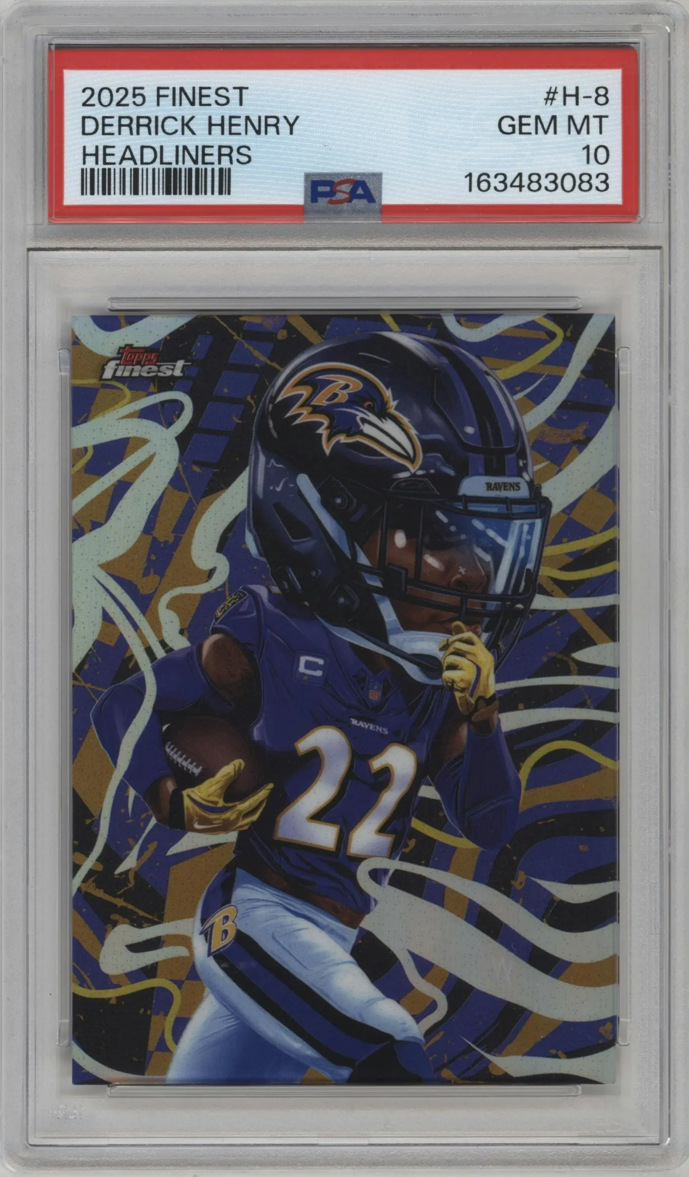 2025 Topps Finest Headliners Derrick Henry #H-8 PSA 10