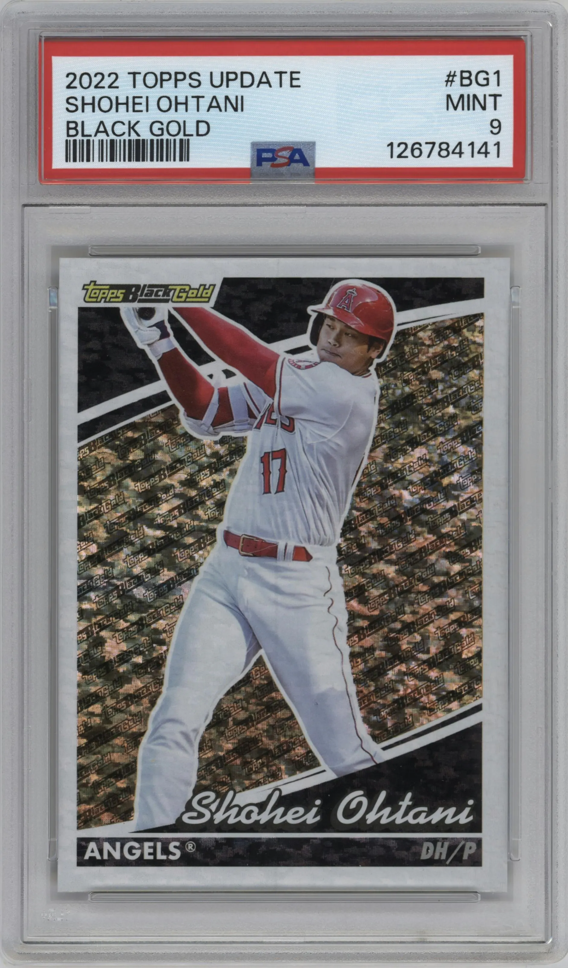2022 Topps Update Black Gold Shohei Ohtani #BG-1 PSA 9