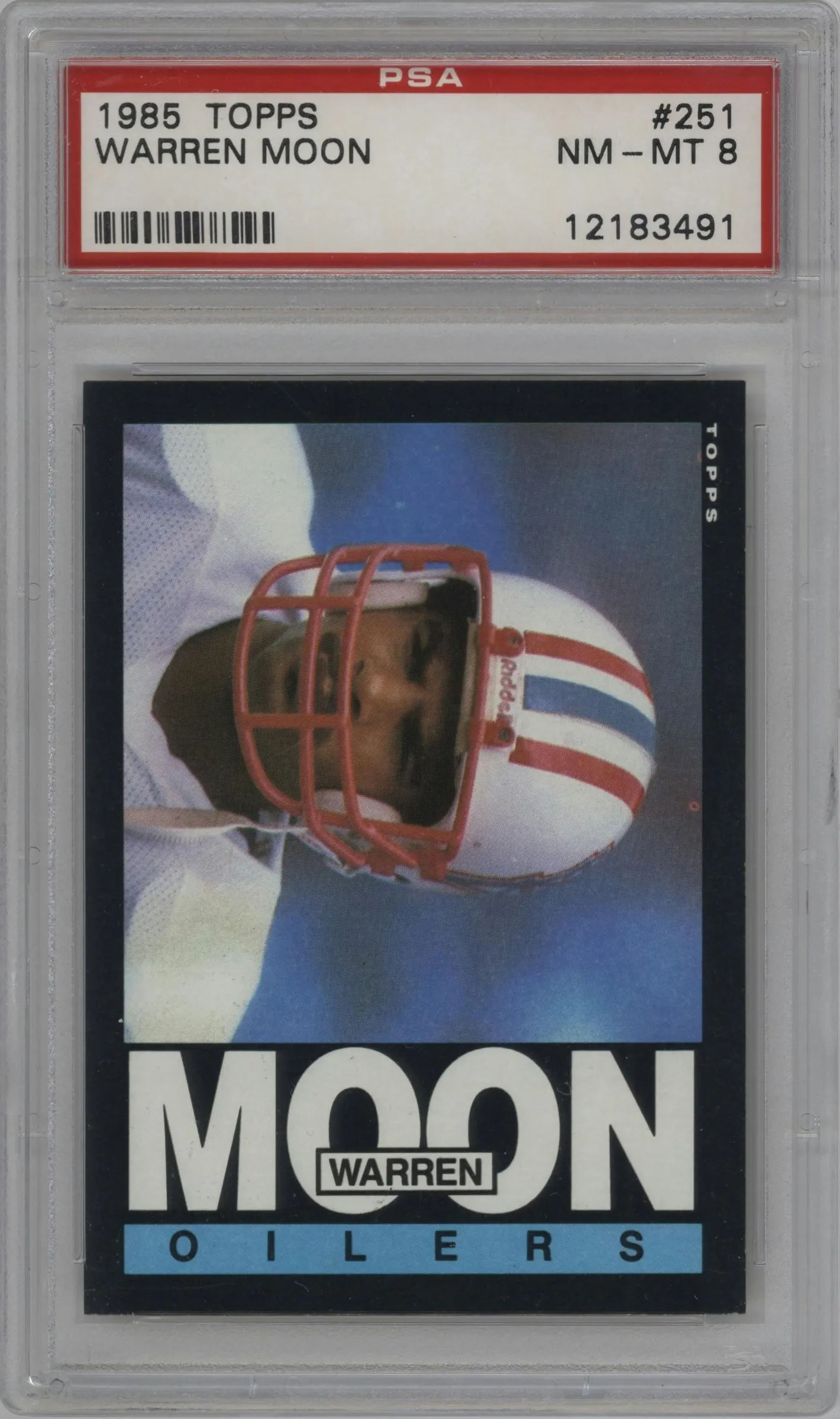 1985 Topps Warren Moon #251 PSA 8