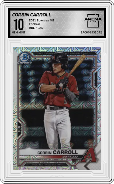 2021 Bowman Mega Box Chr.Pros. Corbin Carroll ARENA CLUB 10
