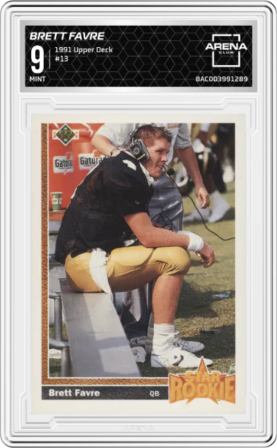 1991 Upper Deck Brett Favre #13 ARENA CLUB 9