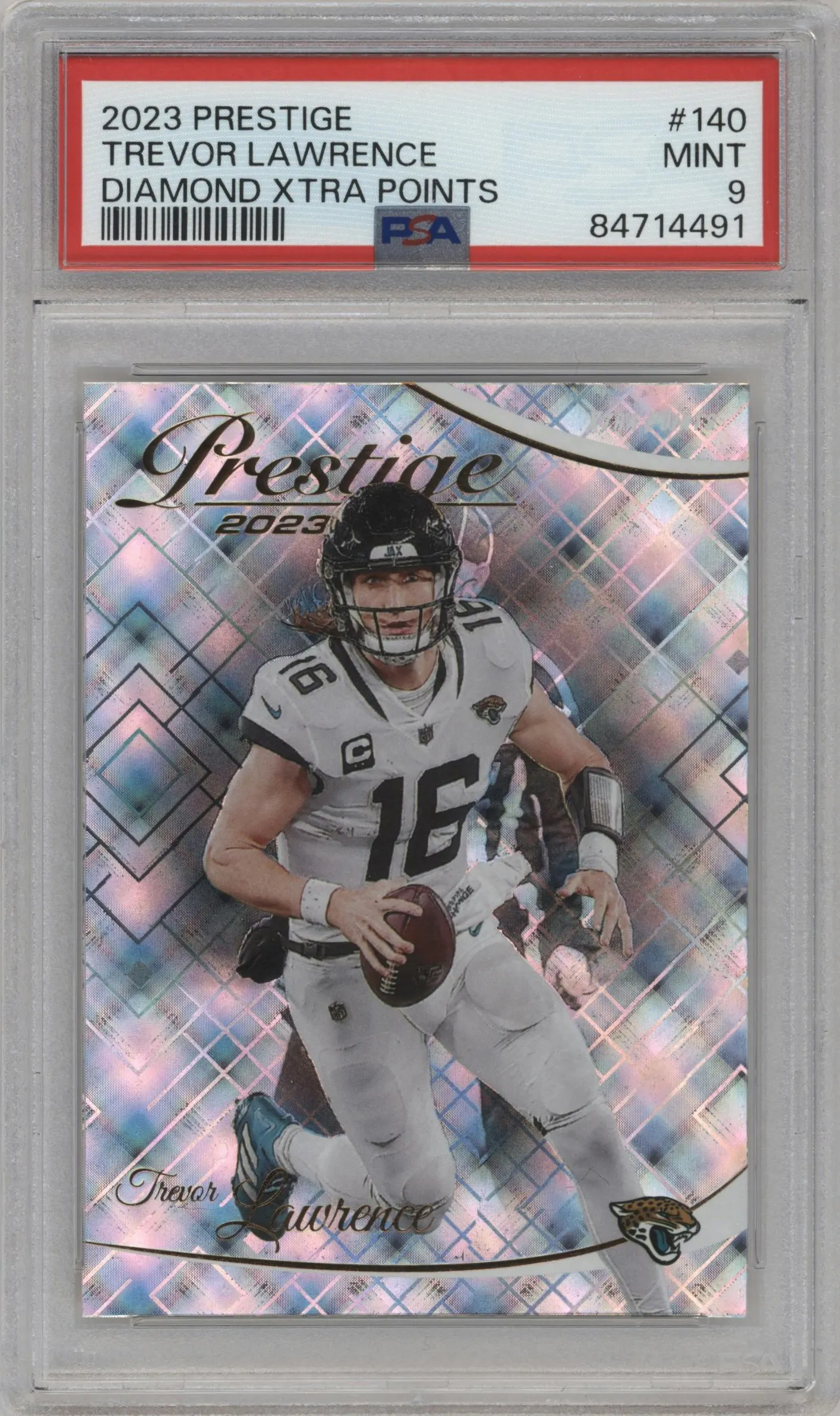 2023 Panini Prestige Trevor Lawrence Xtra Points Diamond #140 PSA 9