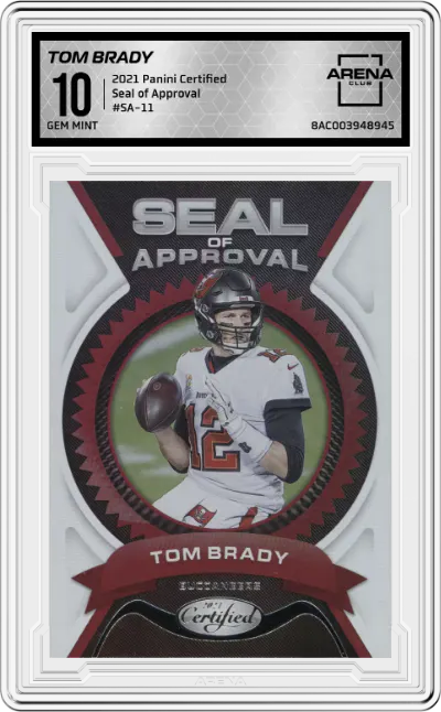 2021 Panini Certified Seal of Approval Tom Brady #SA-11 ARENA CLUB 10