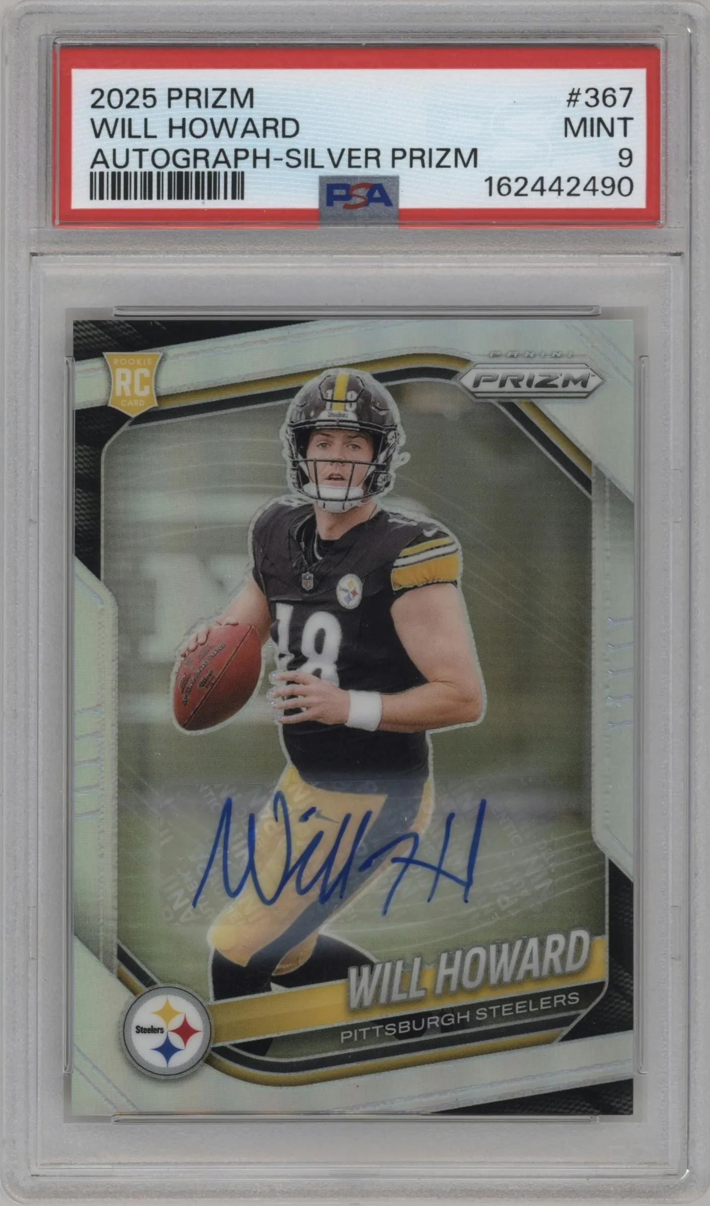 2025 Panini Prizm Rke.Auto Will Howard Silver Prizm PSA 9