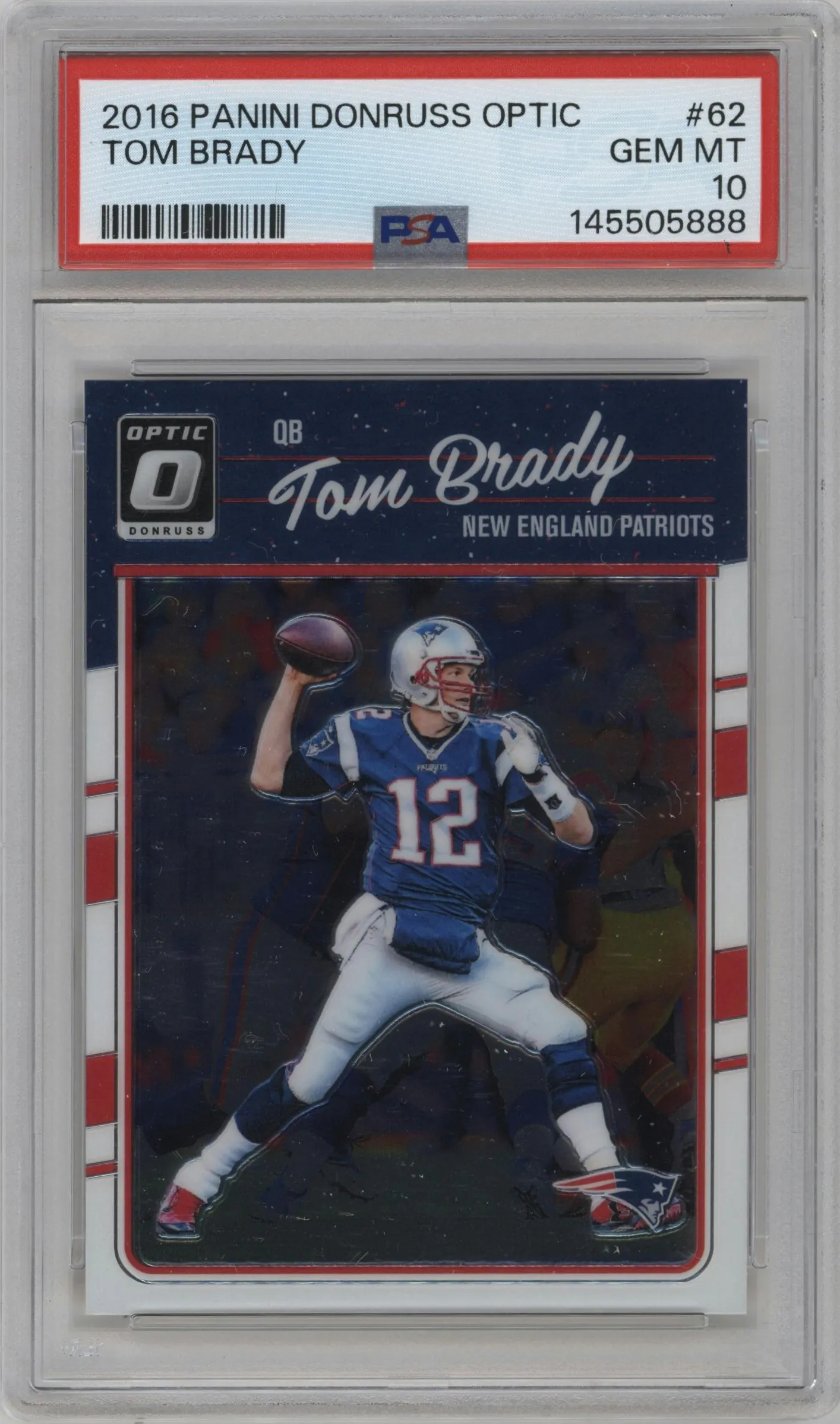 2016 Panini Donruss Optic Tom Brady #62 PSA 10