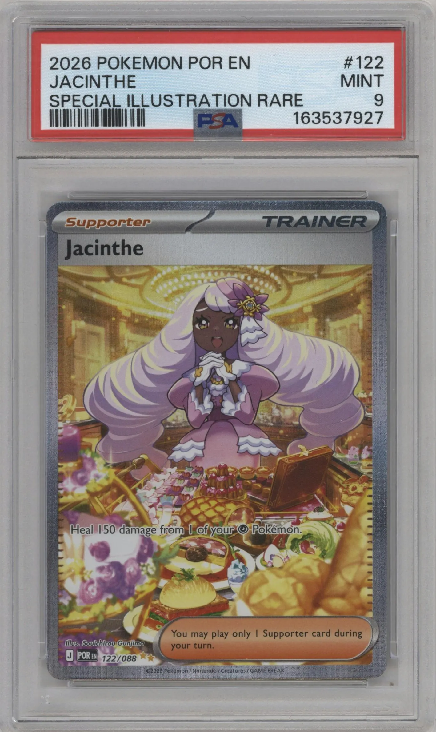 2026 Pokemon Mega Evolution Perfect Order Jacinthe #122 PSA 9