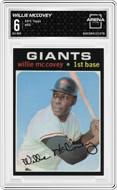 1971 Topps Willie McCovey #50 ARENA CLUB 6