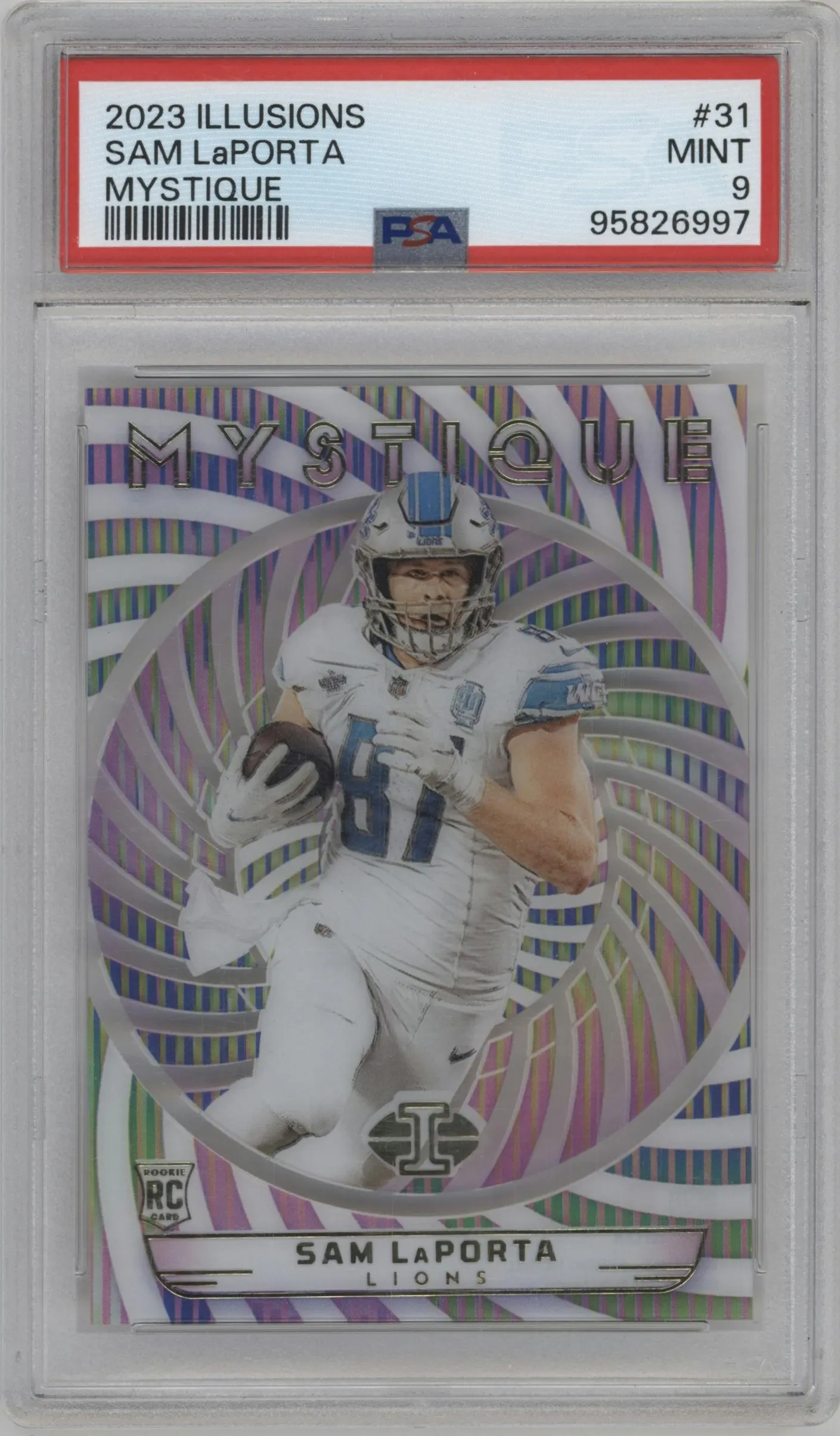 2023 Panini Illusions Mystique Sam LaPorta #31 PSA 9