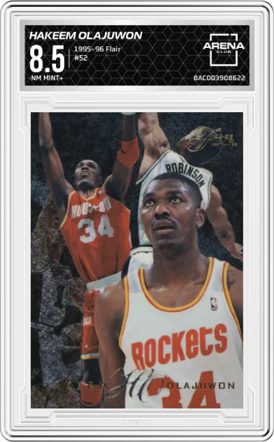 1995 Flair Hakeem Olajuwon #52 ARENA CLUB 8.5