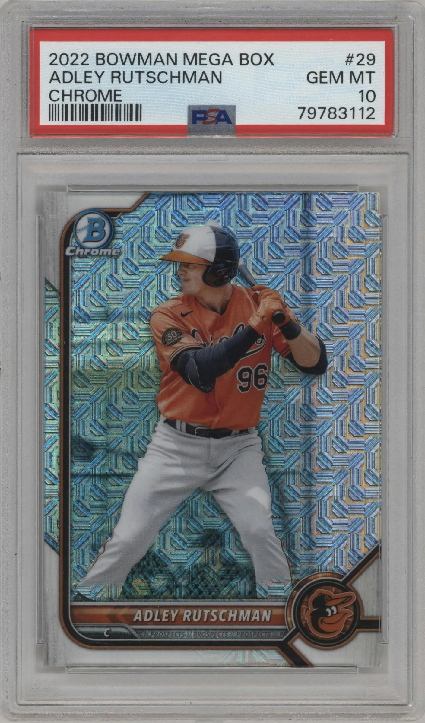 2022 Bowman Mega Box Chrome Adley Rutschman #BCP-29 PSA 10