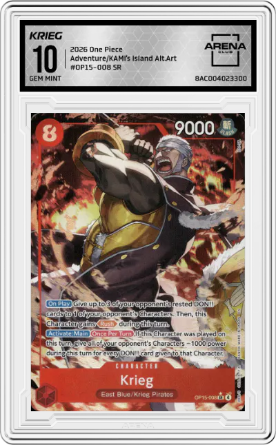2026 One Piece Adventure/KAMI’s Island Krieg Alternate Art SR #OP15-008 SR ARENA CLUB 10