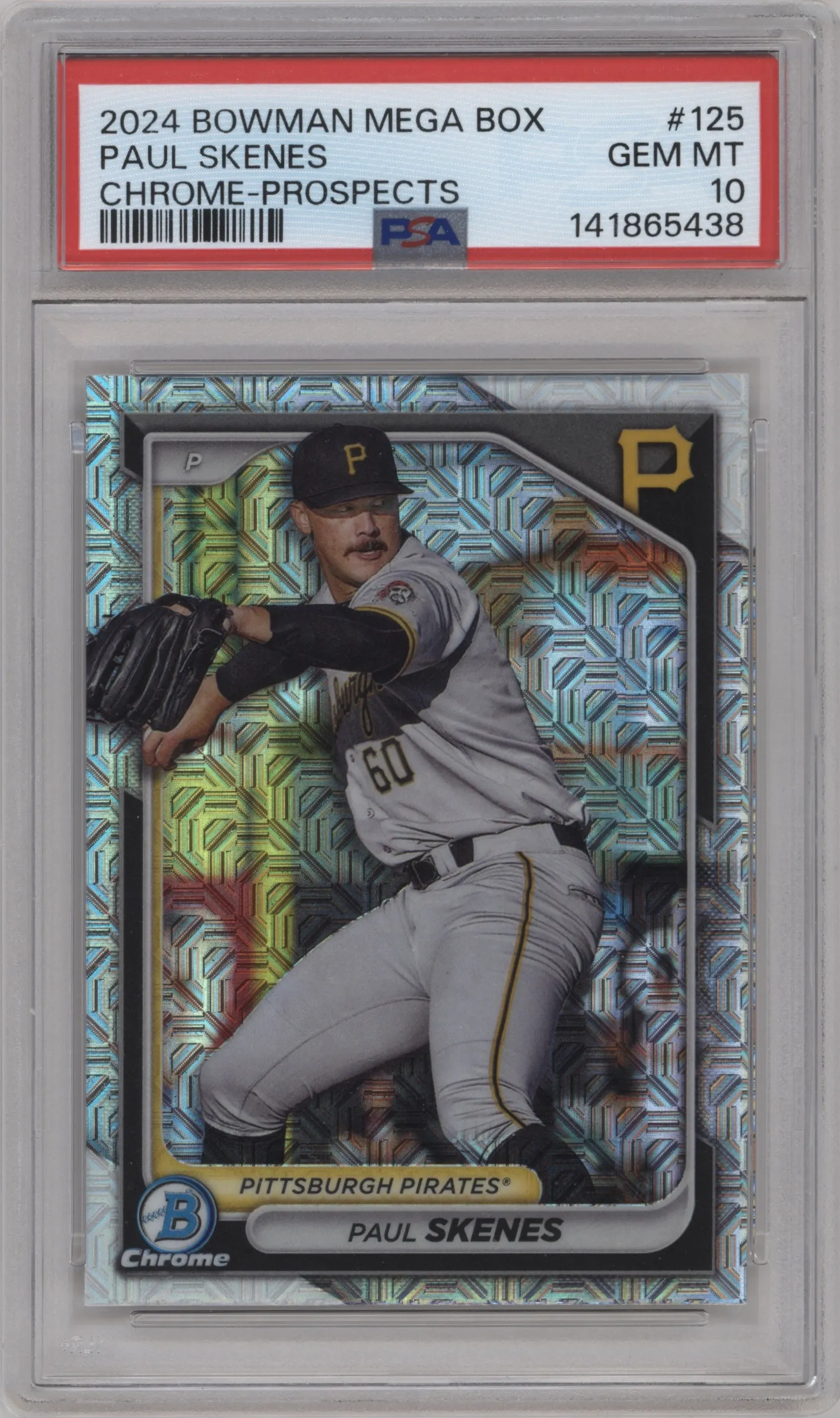 2024 Bowman Mega Box Chrome Pros. Paul Skenes PSA 10