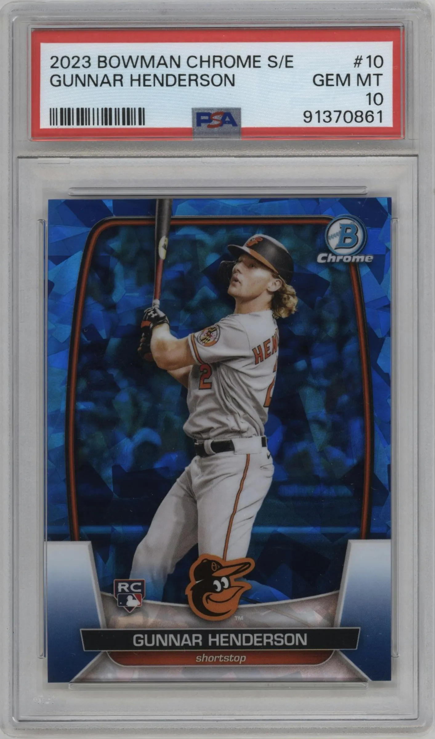 2023 Bowman Chrome Sapphire Edition Gunnar Henderson #10 PSA 10