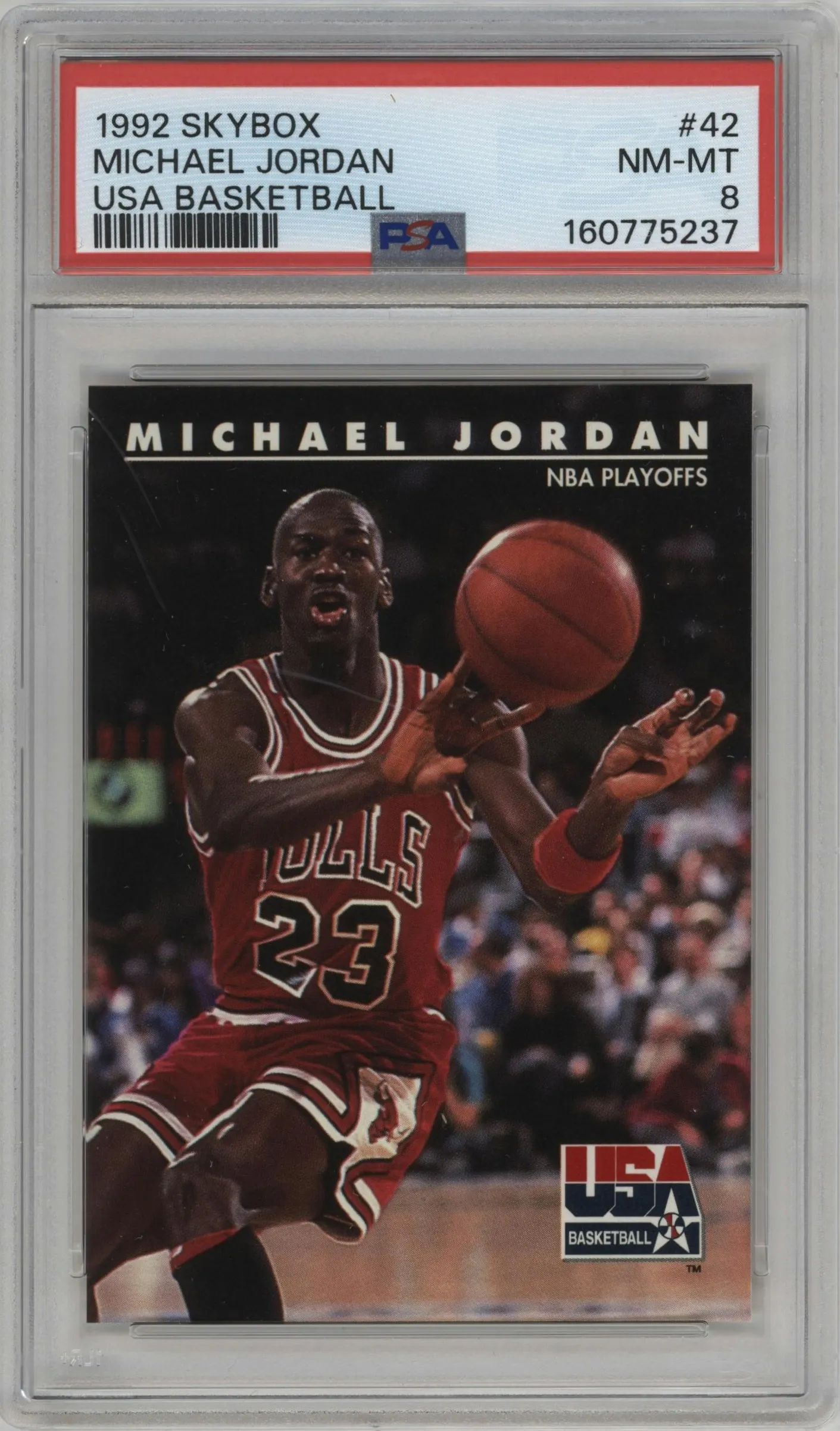 1992 Skybox USA Michael Jordan #42 PSA 8