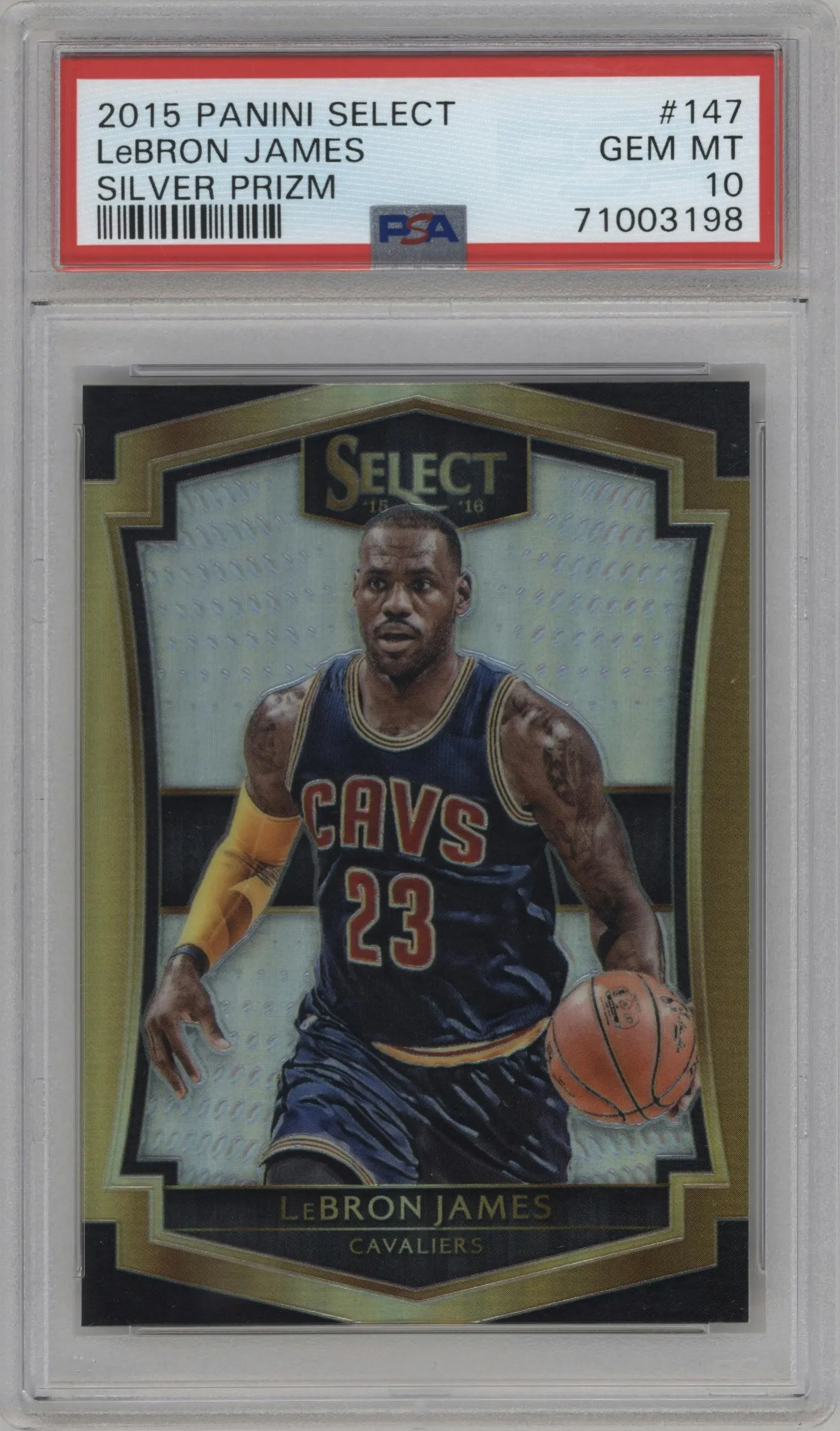 2015 Panini Select Pre.Lvl. LeBron James Silver Prizm #147 PSA 10