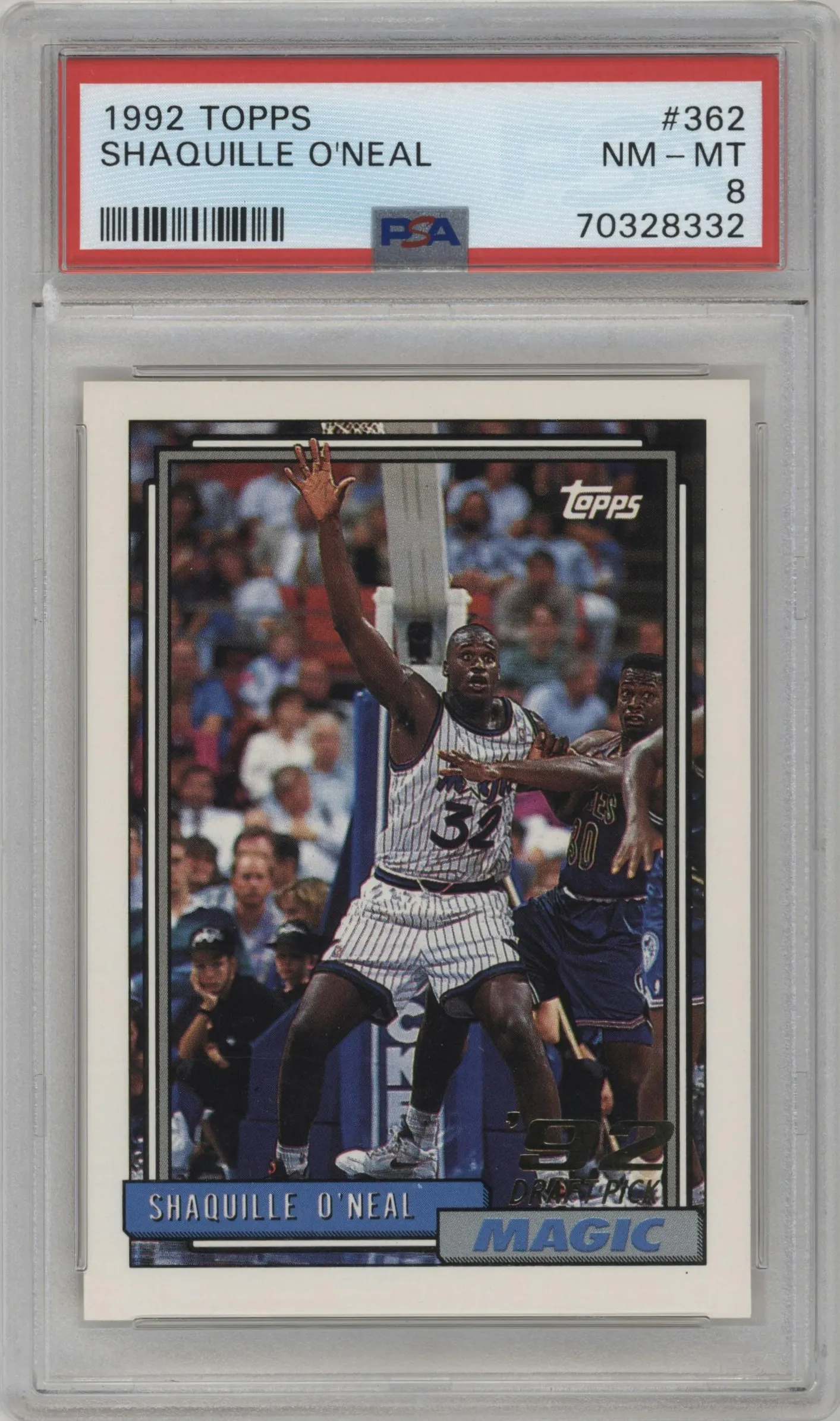 1992 Topps Shaquille O'Neal #362 PSA 8