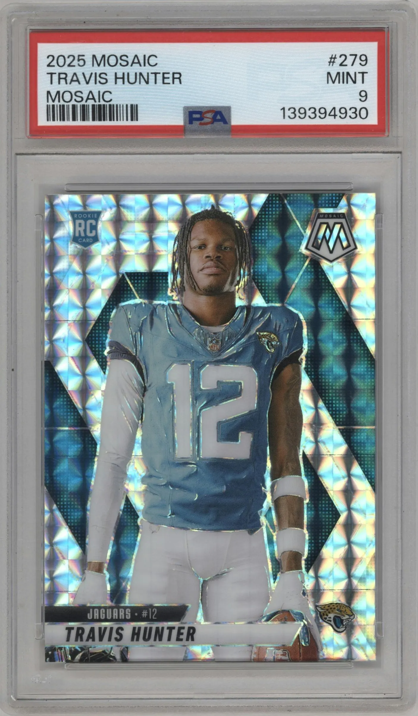 2025 Panini Mosaic Rke.Variation Travis Hunter Mosaic #279 PSA 9
