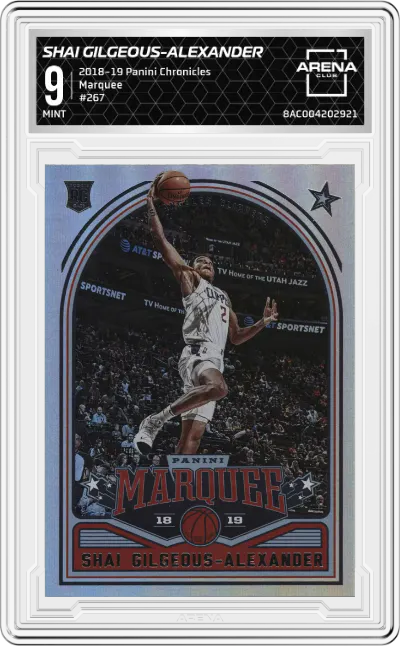 2018 Panini Chronicles Marquee Shai Gilgeous-Alexander #267 ARENA CLUB 9