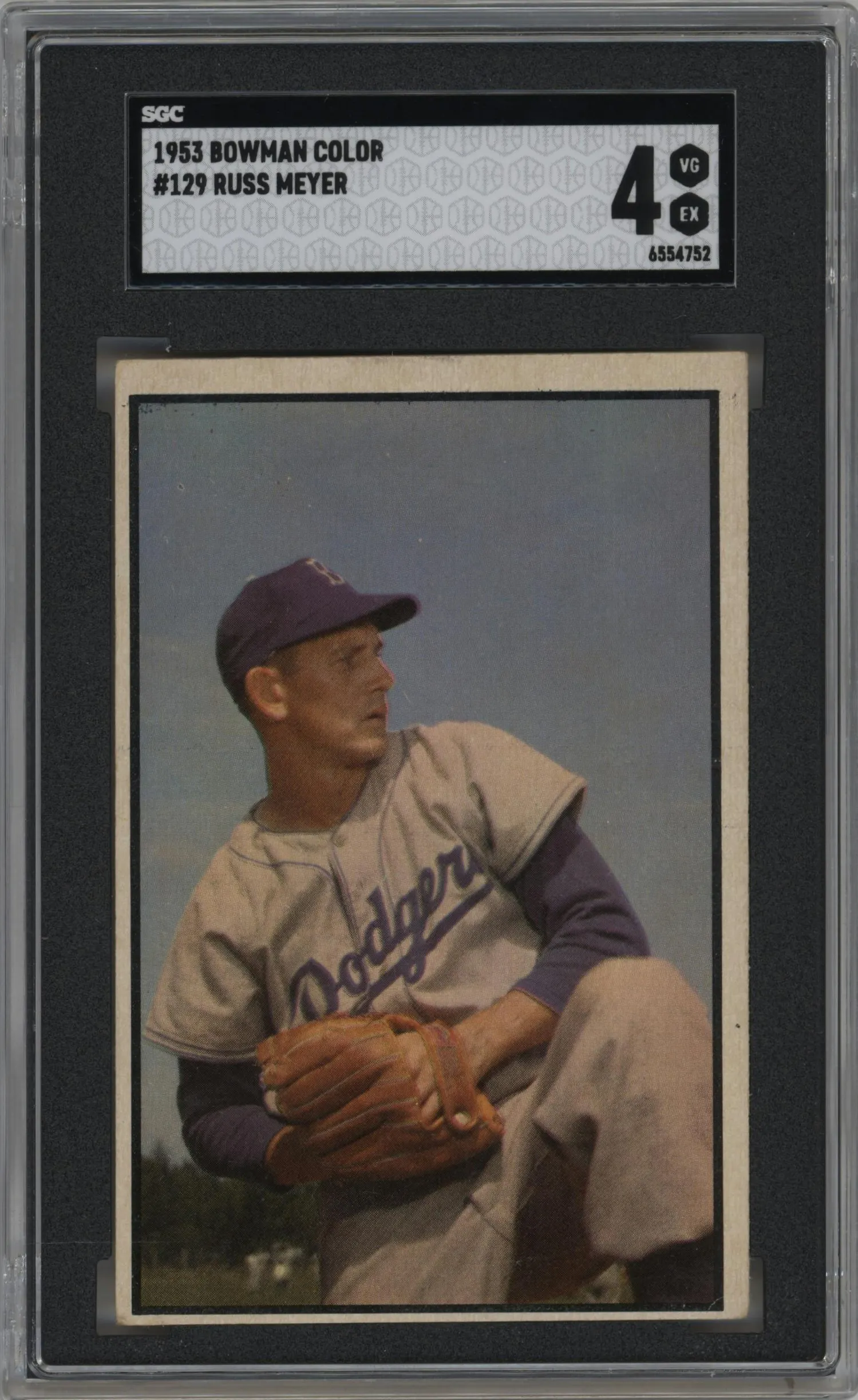 1953 Bowman Color Russ Meyer #129 SGC 4