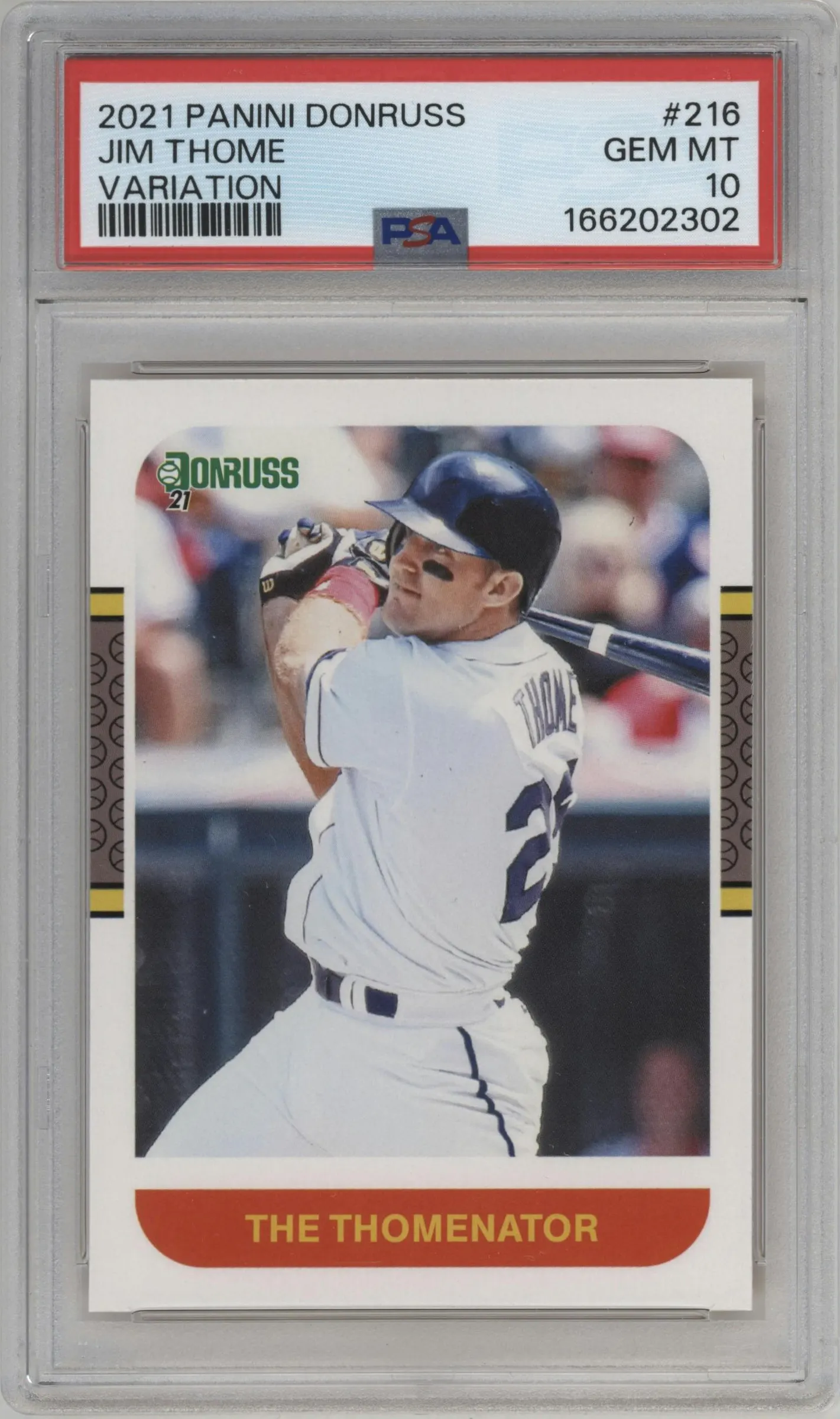 2021 Panini Donruss 1987 Variation Jim Thome #216 PSA 10