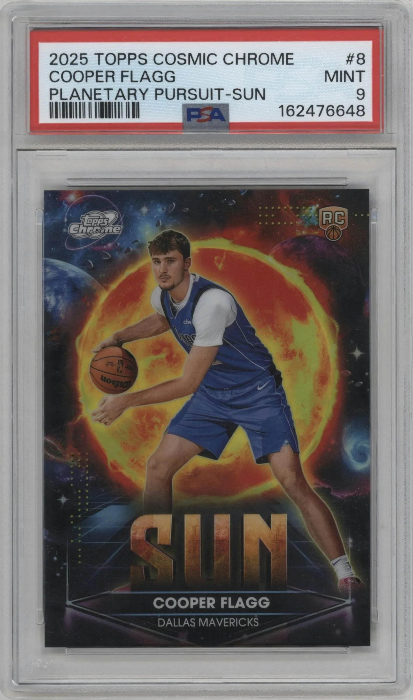 2025 Topps Chrome Cosmic Planetary Pursuit Sun Cooper Flagg #PPS-8 PSA 9