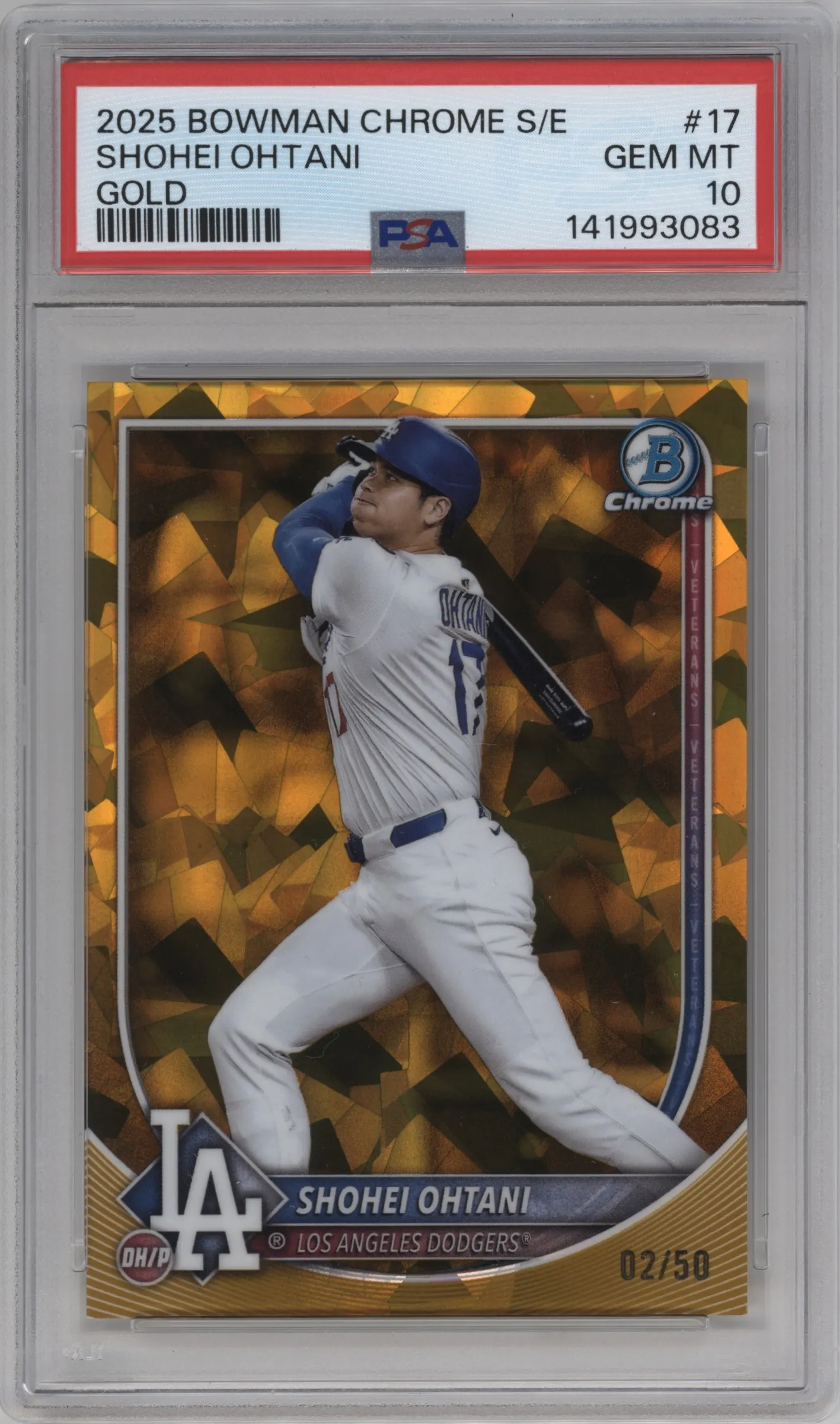 2025 Bowman Chrome Sapphire Shohei Ohtani Gold PSA 10