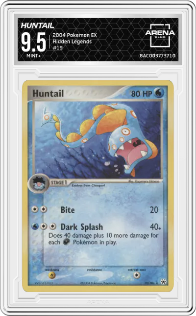 2004 Pokemon EX Hidden Legends Huntail #19 ARENA CLUB 9.5