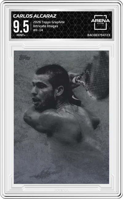 2026 Topps Graphite Intricate Images Carlos Alcaraz ARENA CLUB 9.5