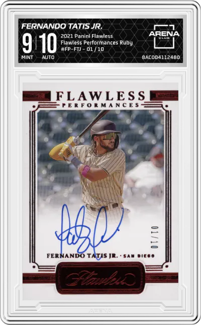 2021 Panini Flawless Flawless Performances Fernando Tatis Jr. Ruby #FP-FTJ ARENA CLUB 9
