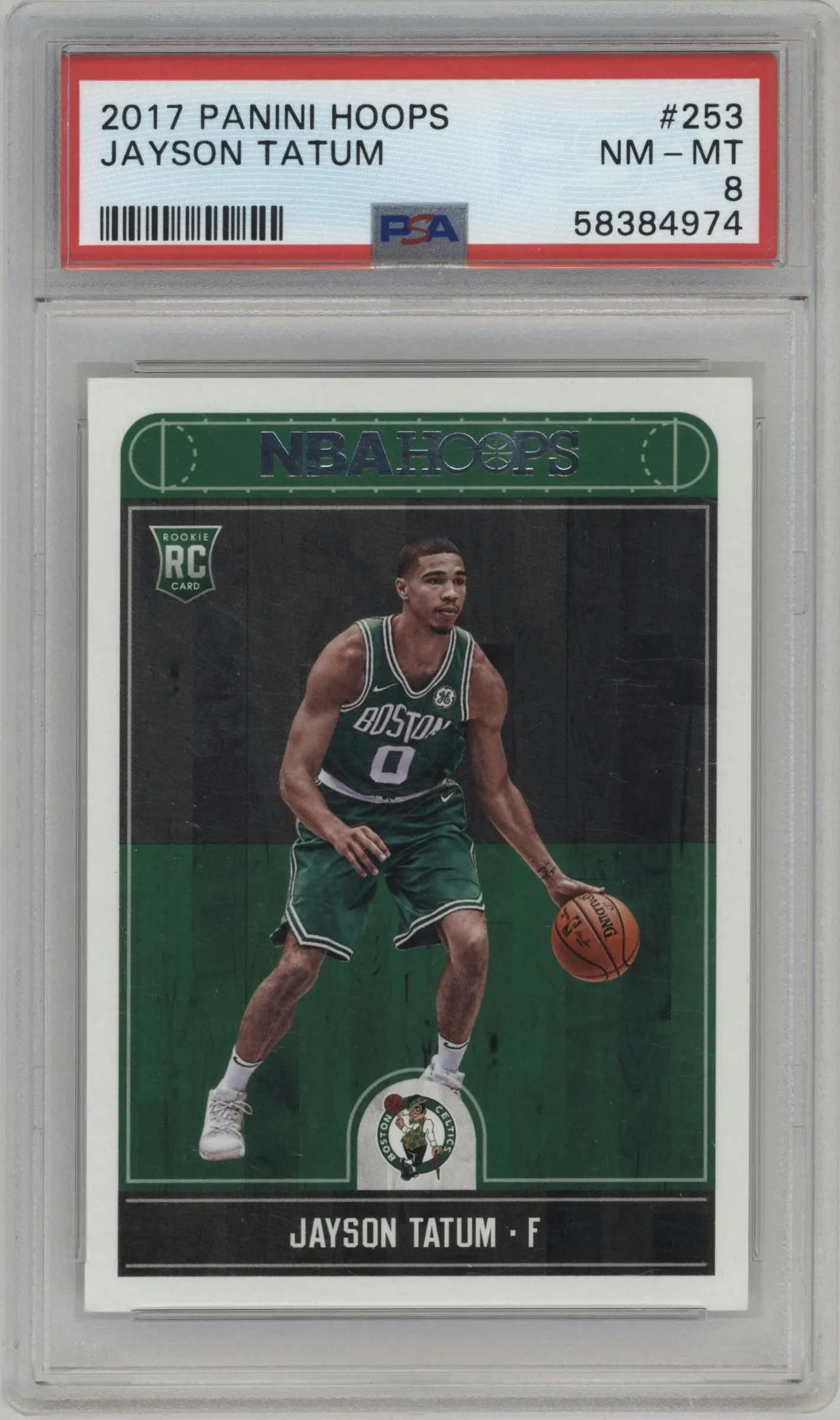 2017 Panini NBA Hoops Jayson Tatum #253 PSA 8