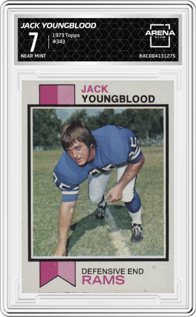 1973 Topps Jack Youngblood #343 ARENA CLUB 7