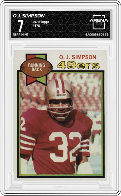 1979 Topps O.J. Simpson ARENA CLUB 7