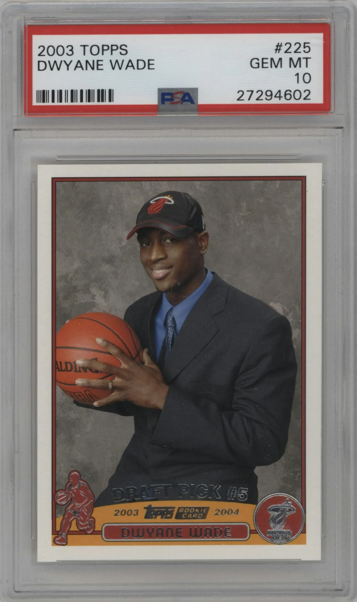 2003 Topps Dwyane Wade #225 PSA 10