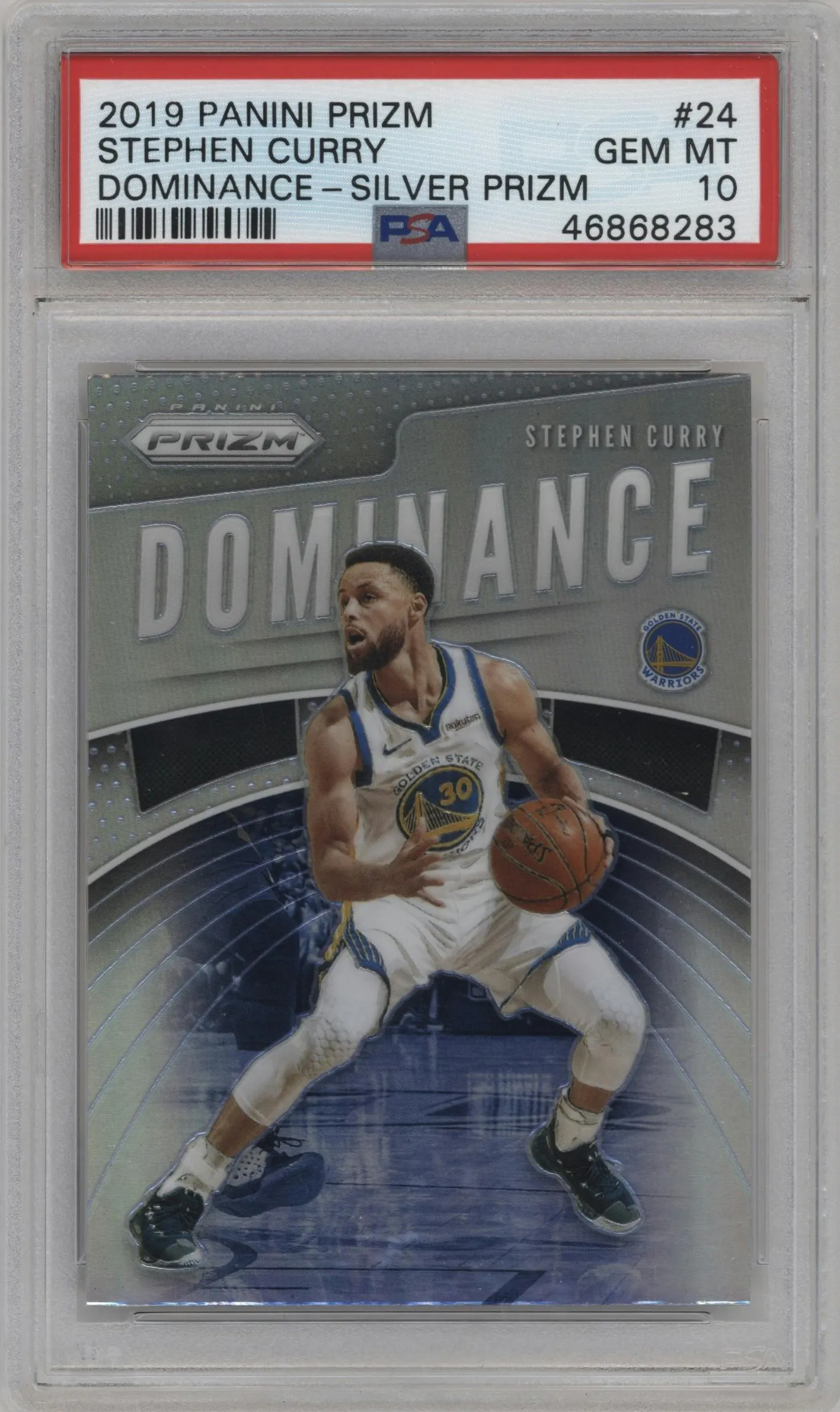 2019 Panini Prizm Dominance Stephen Curry Silver Prizm #24 PSA 10