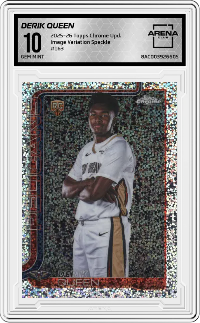 2025 Topps Chrome Update Image Variation Derik Queen Speckle #163 ARENA CLUB 10