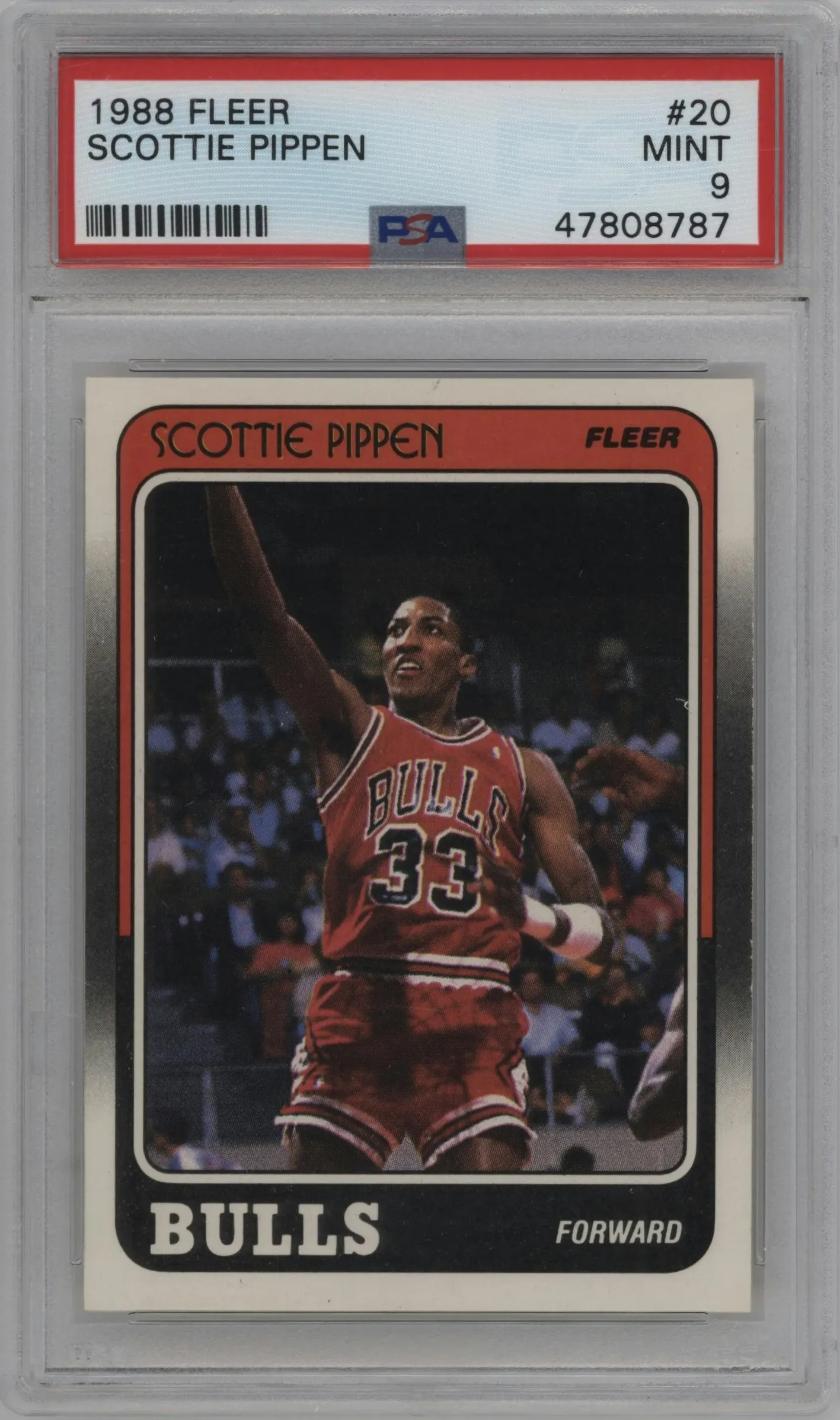 1988 Fleer Scottie Pippen #20 PSA 9