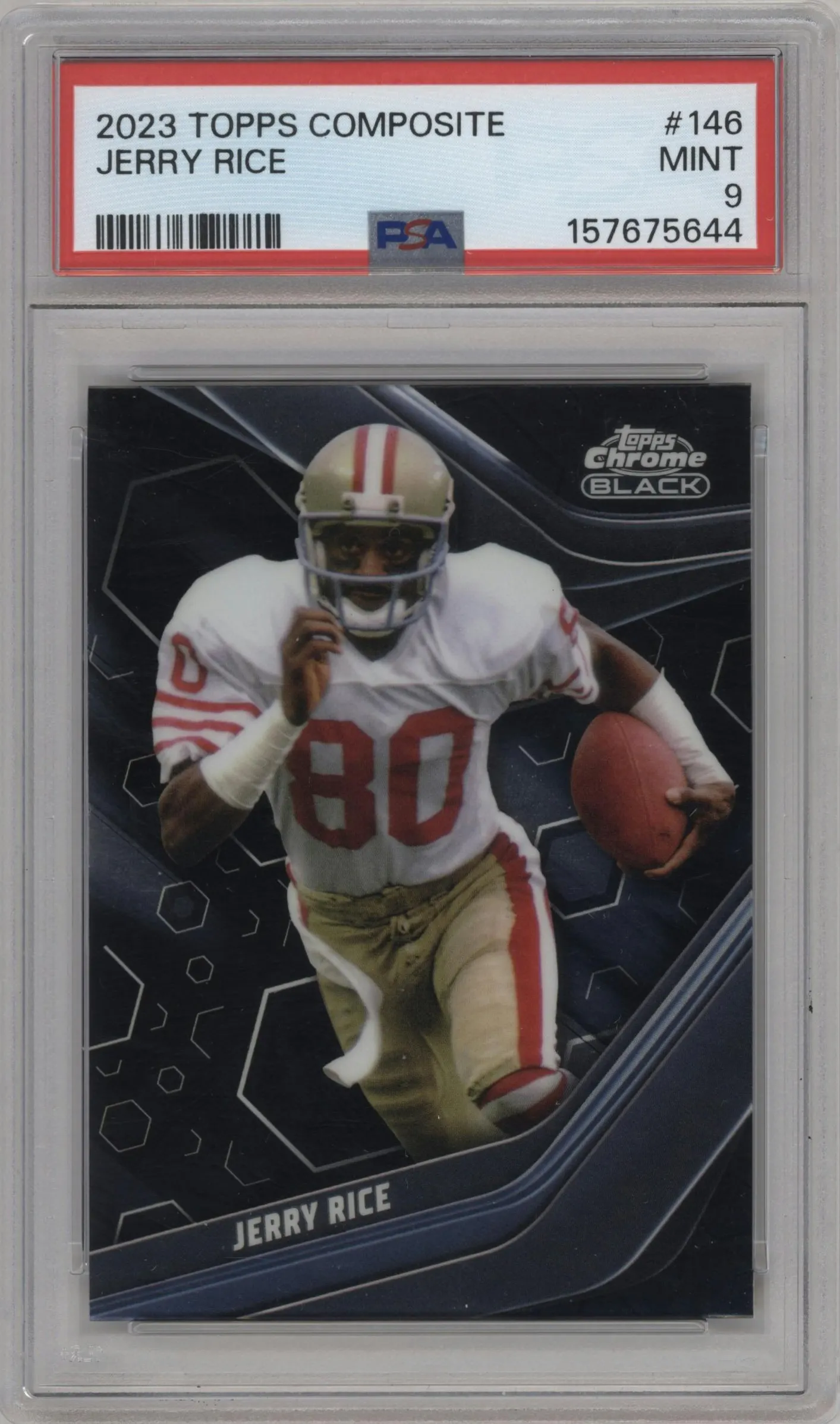 2023 Topps Composite Topps Chrome Blk. Jerry Rice #146 PSA 9
