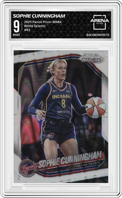 2025 Panini Prizm WNBA Sophie Cunningham White Seismic ARENA CLUB 9
