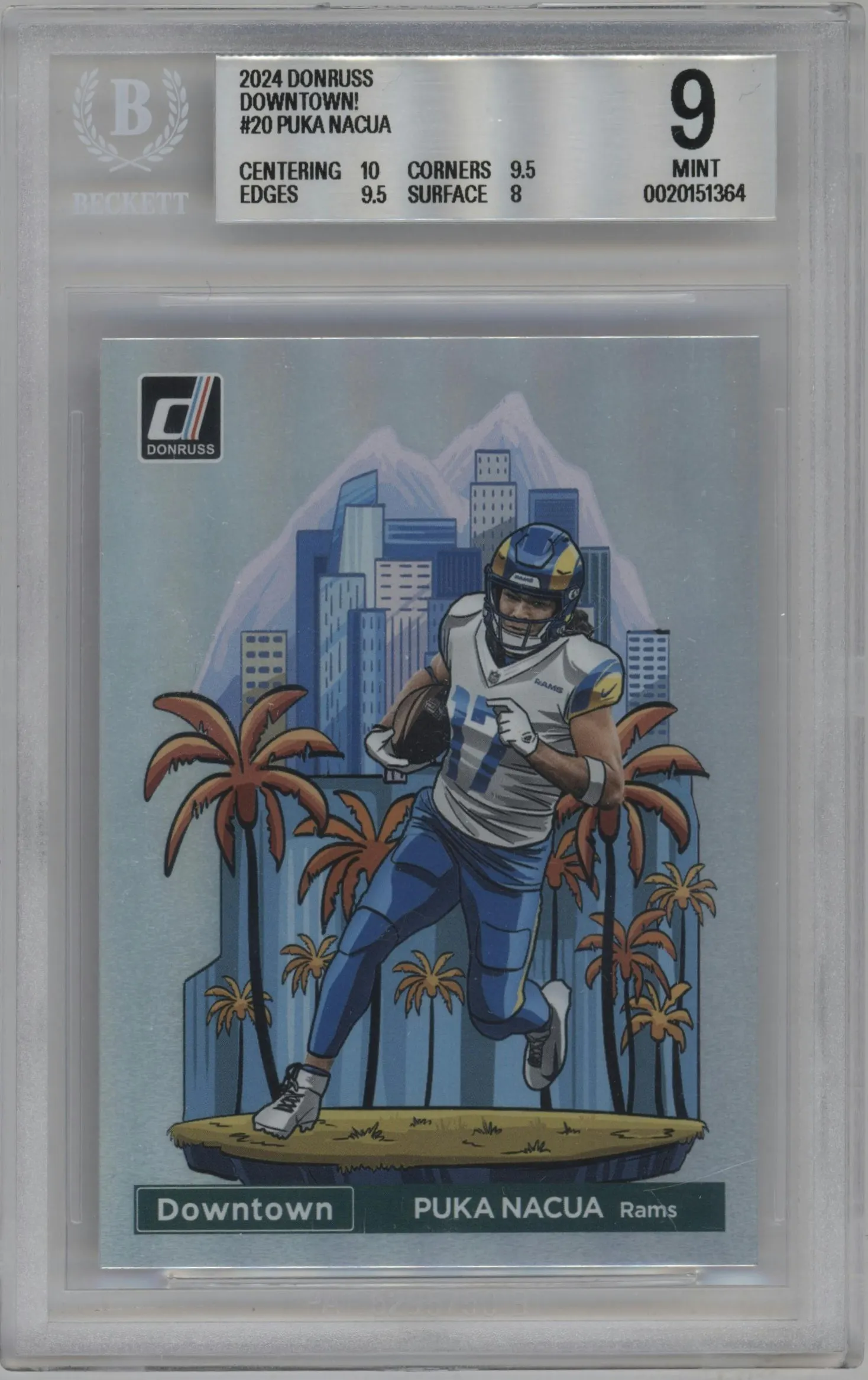 2024 Donruss Downtown Puka Nacua #20 BGS 9