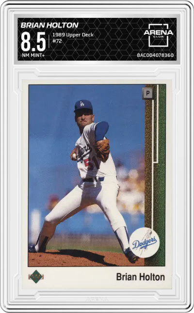 1989 Upper Deck Brian Holton #72 ARENA CLUB 8.5