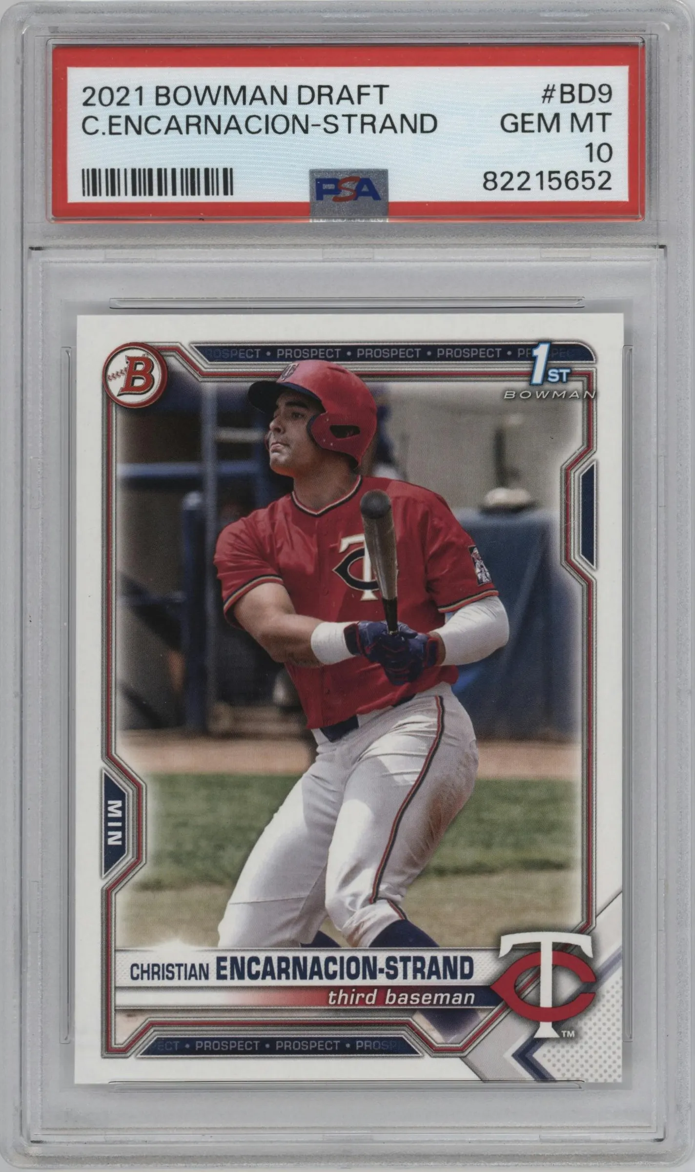 2021 Bowman Draft Prospect Christian Encarnacion-Strand #BD-9 PSA 10