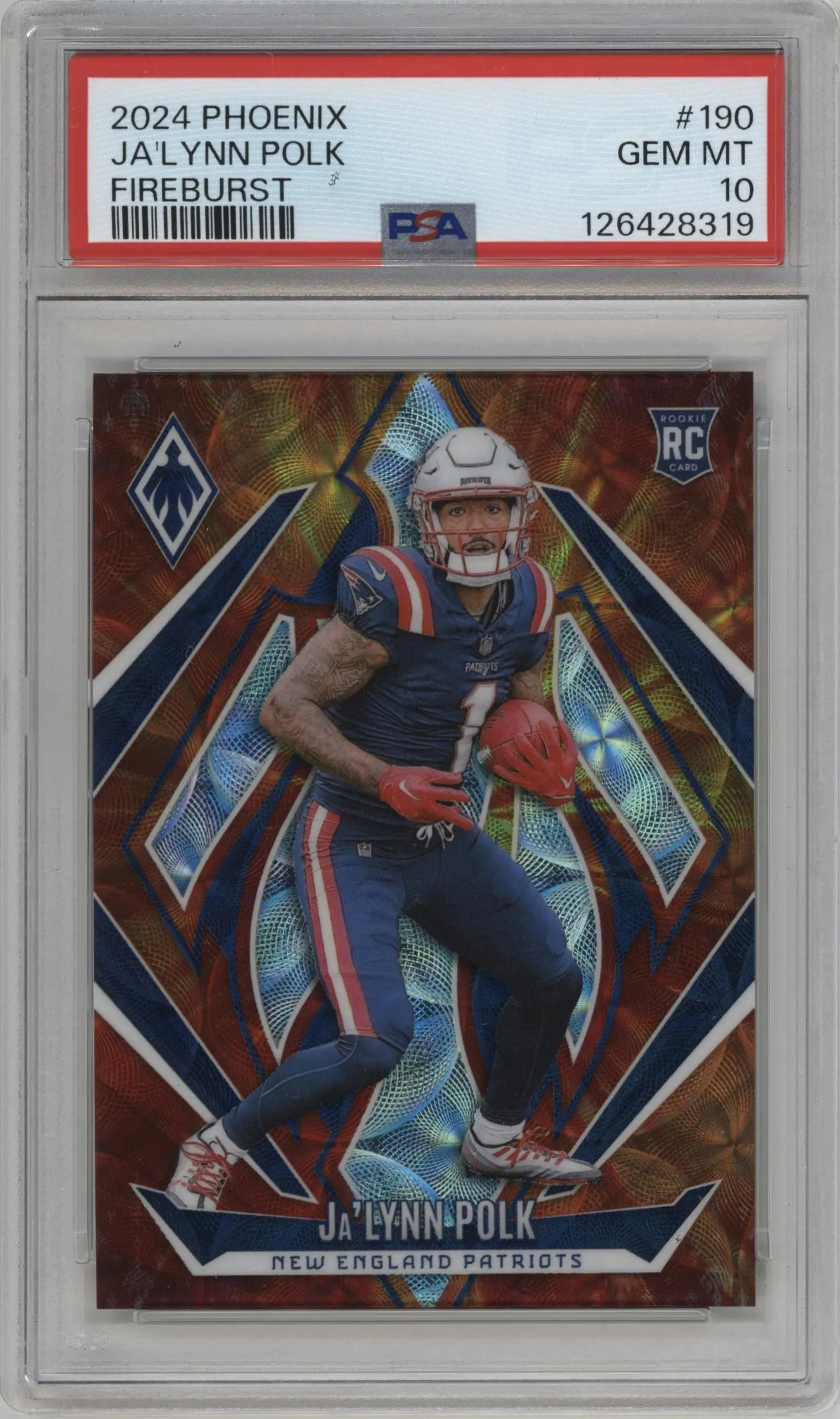 2024 Panini Phoenix Ja'Lynn Polk Fireburst PSA 10